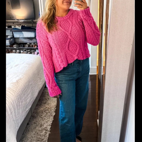 Free People Cutting Edge Cable Knit Sweater - Picture 1 of 5